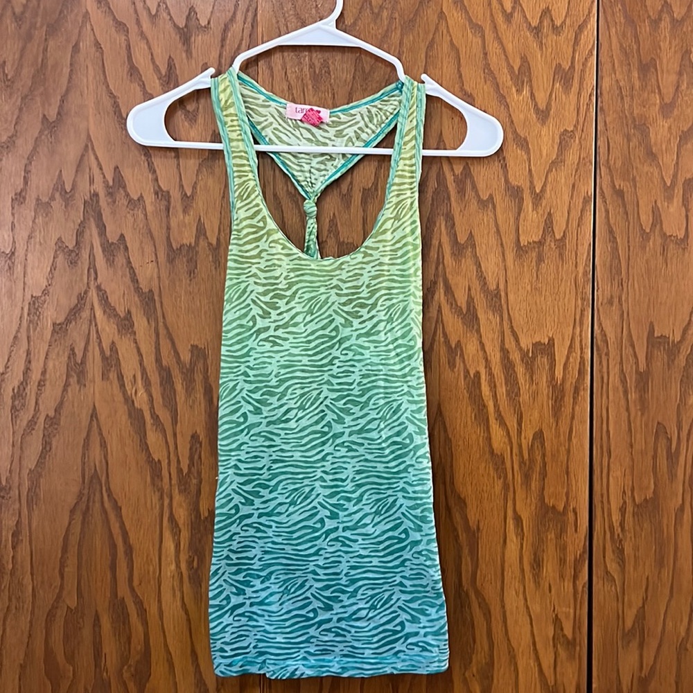 Tarea by Rue 21 Yellow, Green, Blue Ombré Tank
